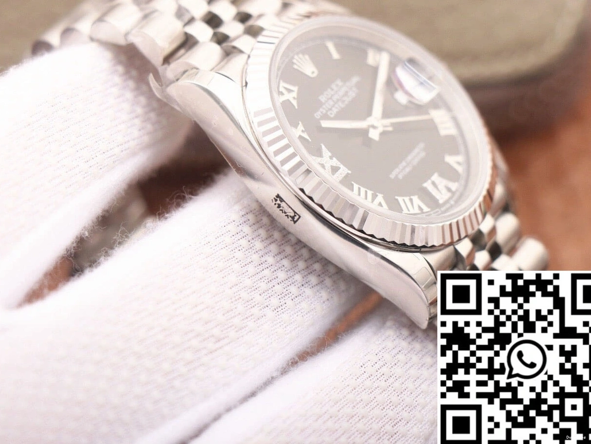 Rolex Diamond-set Black Datejust EW Dial Factory M126233 0110